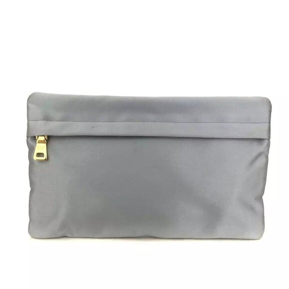 PRADA Satin Cosmetic Pouch Bag Blue/7BC0704 - Picture 1 of 8